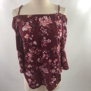 Purple off the shoulders long sleeve